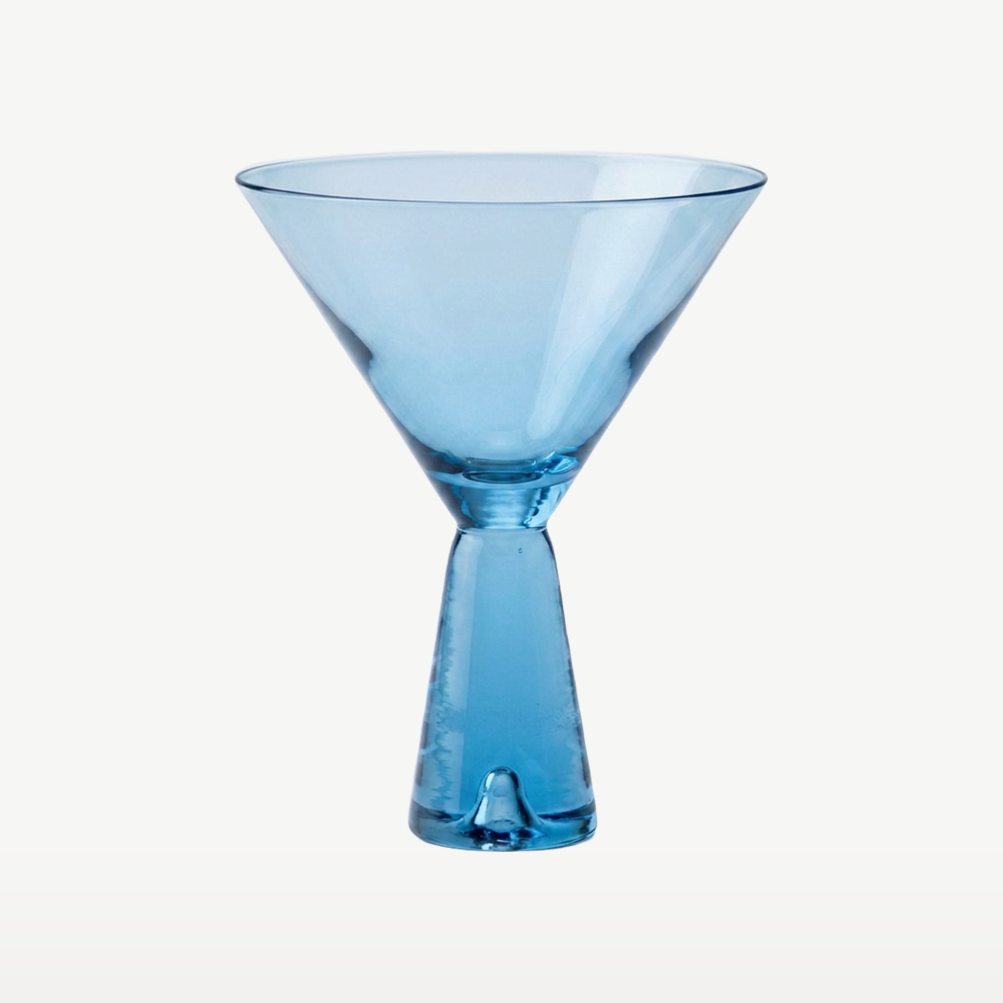 J-Line Lewis Cocktailglas 35 Cl Transparant/Azuurblauw - Glazen.nl