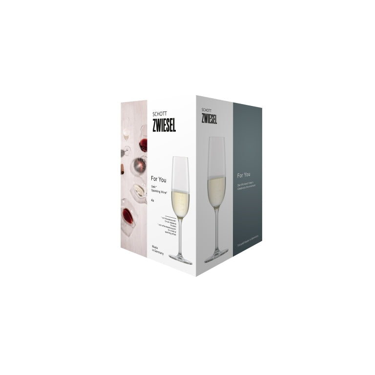 Schott Zwiesel For You Champagneglas 21 Cl met Mousseerpunt - 4 Stuks