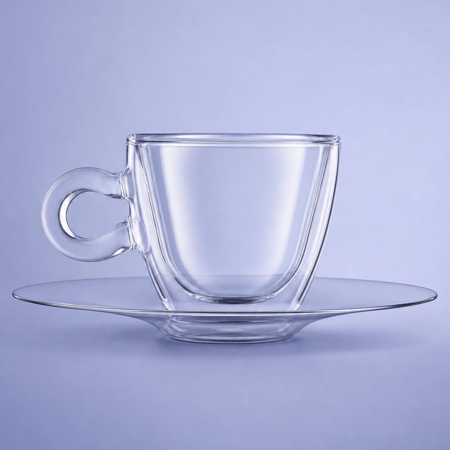 Luigi Bormioli Thermic Glass Espressoglas 6,5 Cl Met Rvs Schotel - 2 Stuks - Glazen.nl