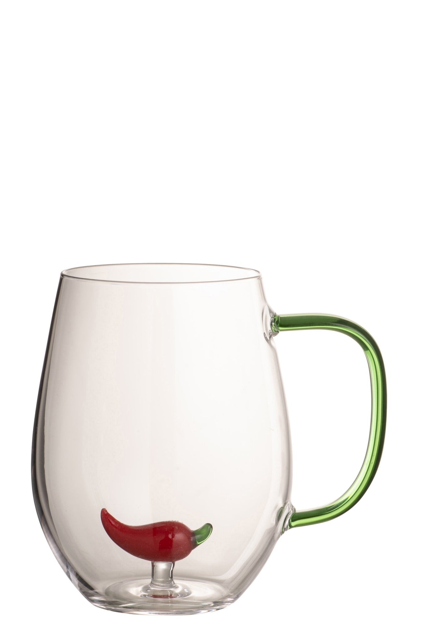 J-Line Waterglas Chilipeper Transparant/Rood