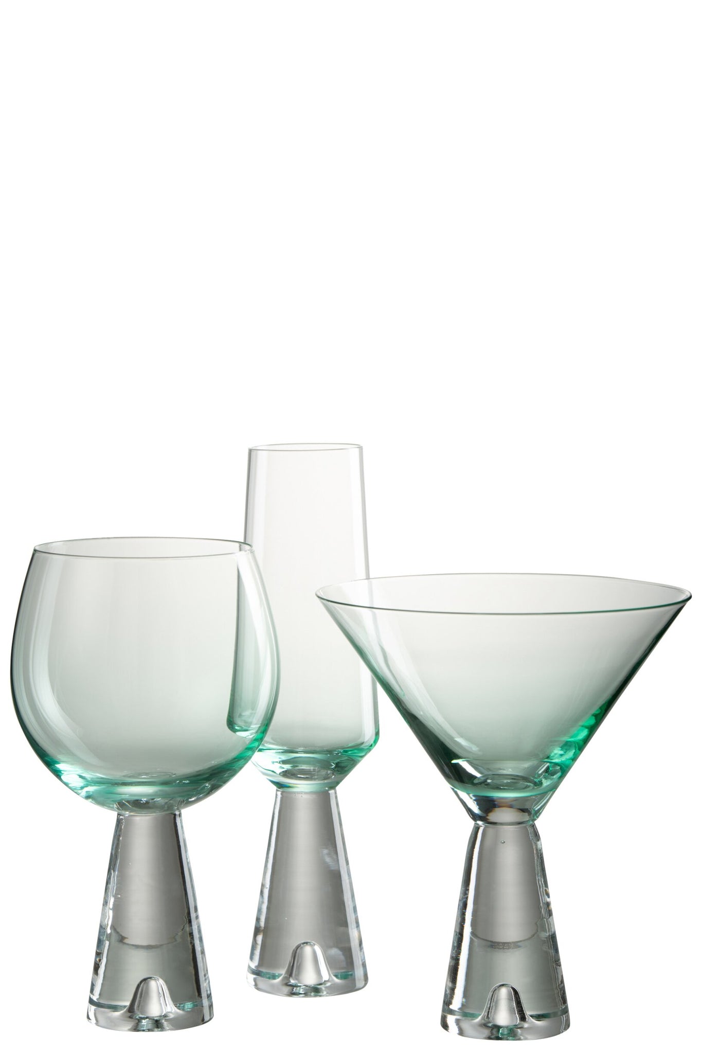 J-Line Lewis Cocktailglas 35 Cl Transparant/Azuurblauw