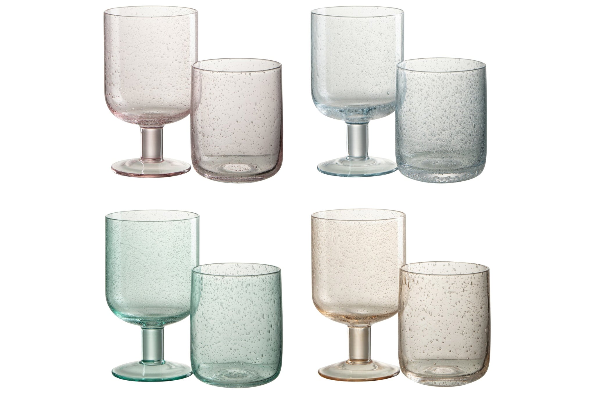J-Line Tommy Wijnglas 36 Cl Assorti - 4 Stuks