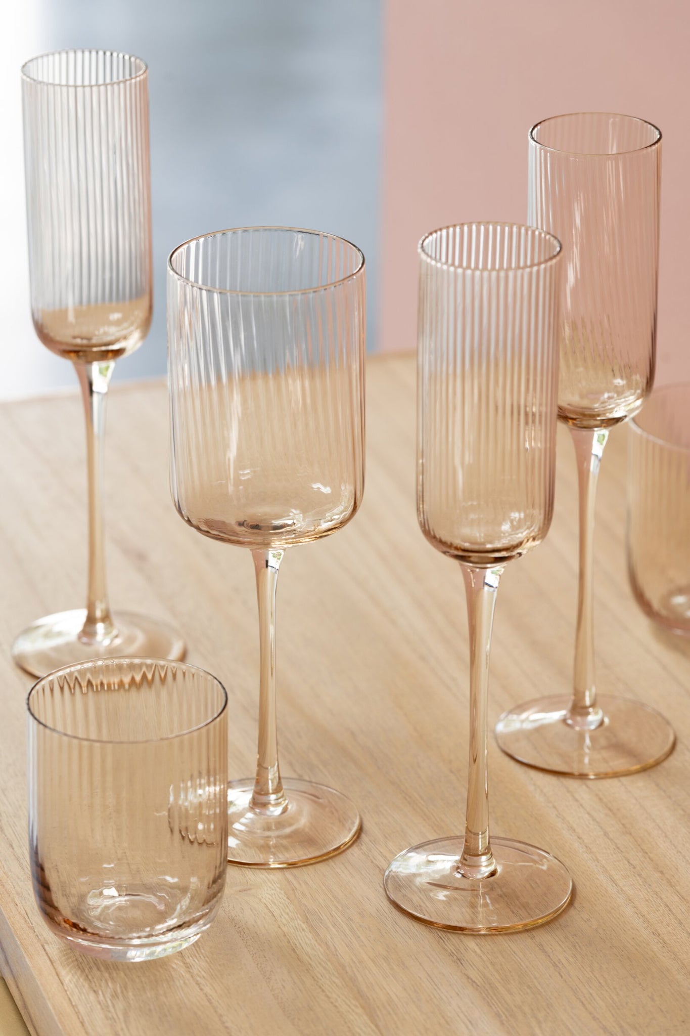 J-Line Kyle Waterglas 26 Cl Amber