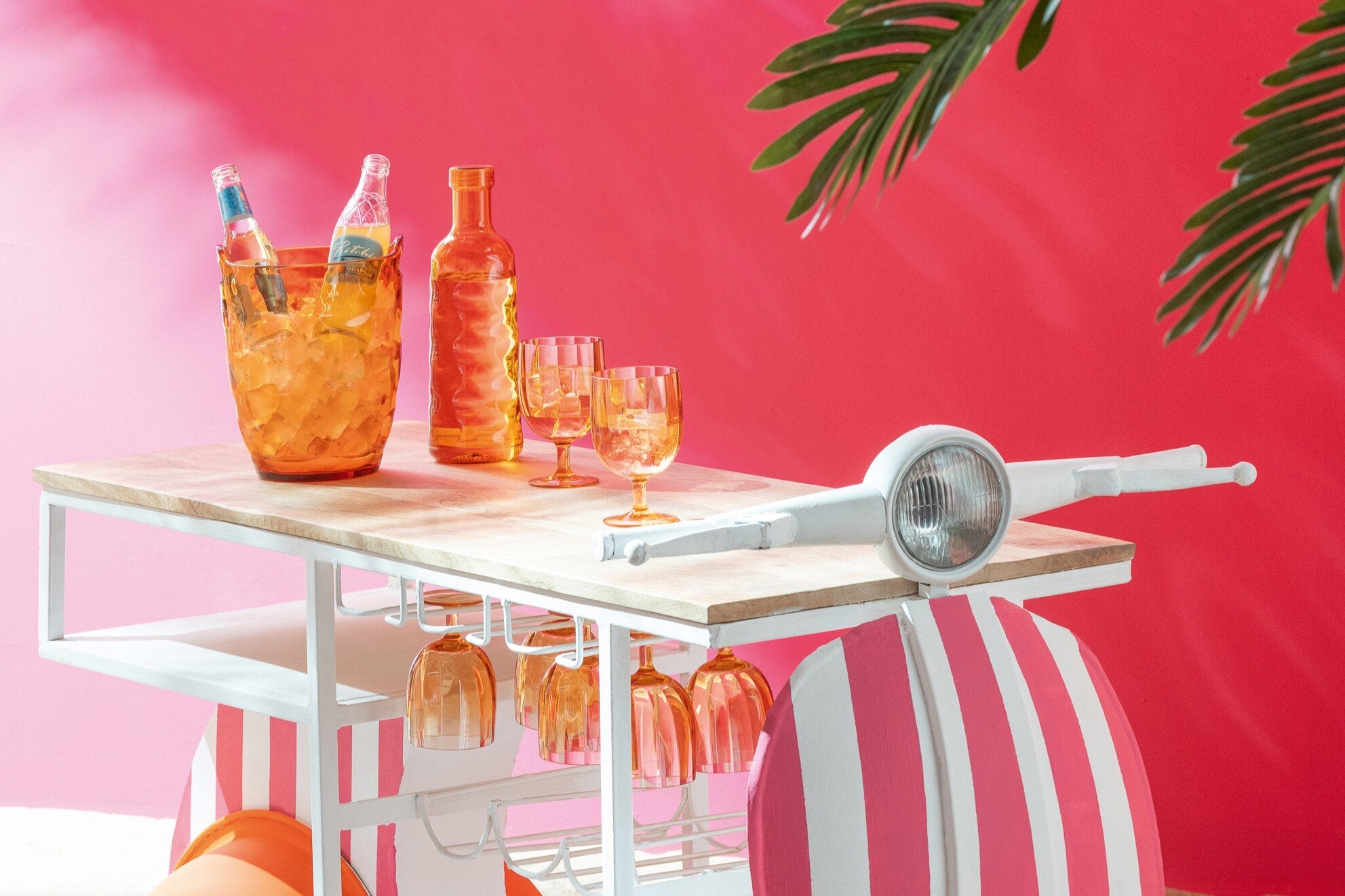 J-Line Wine Glass Unbreakable Orange - 6 Pieces