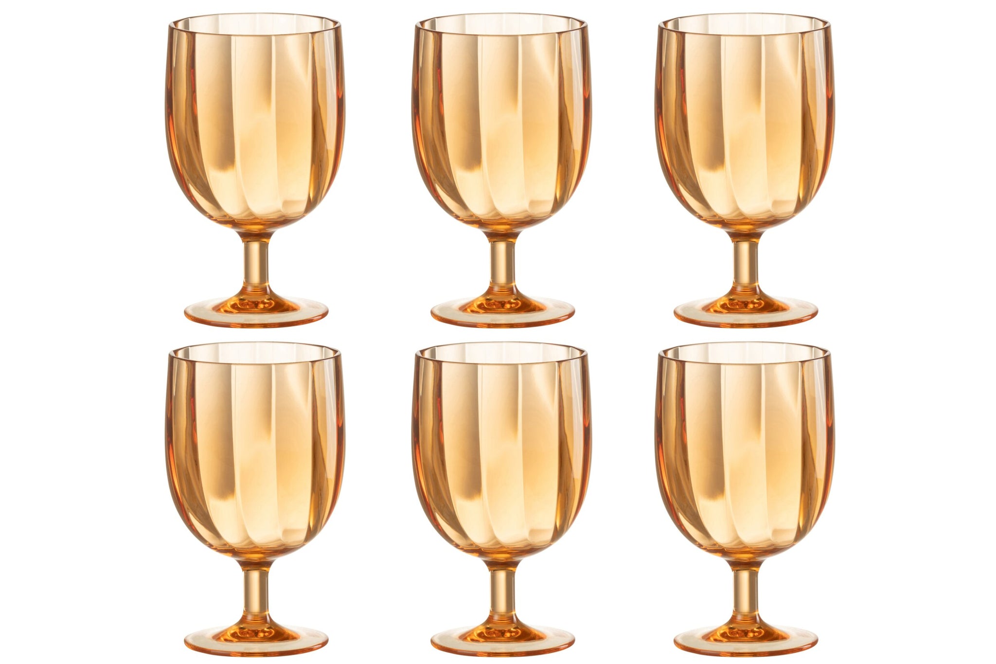 J-Line Wine Glass Unbreakable Orange - 6 Pieces