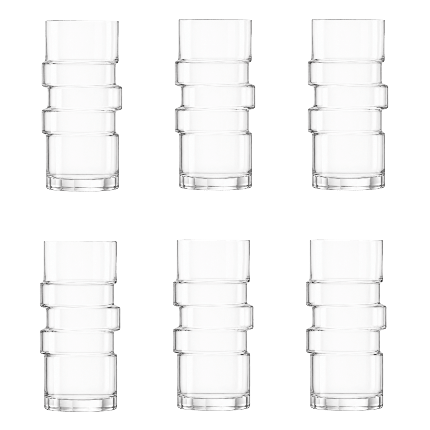 Onis The Glitch Longdrinkglazen 40 Cl - 6 stuks - Glazen.nl