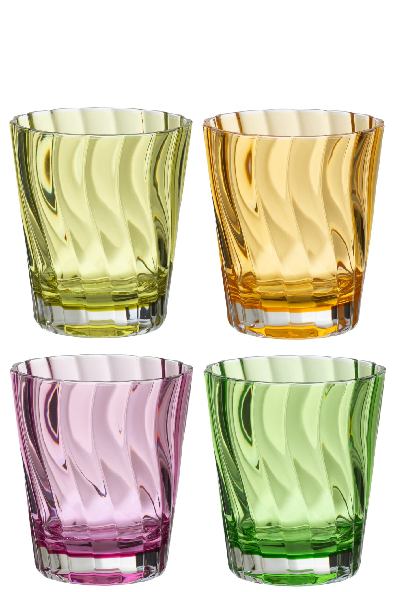 J-Line Waterglas Onbreekbaar Assorti - 4 Stuks