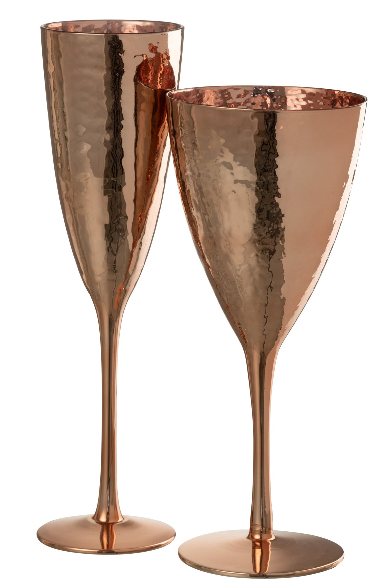 J-Line Champagneglas Spiegel Koperkleurig
