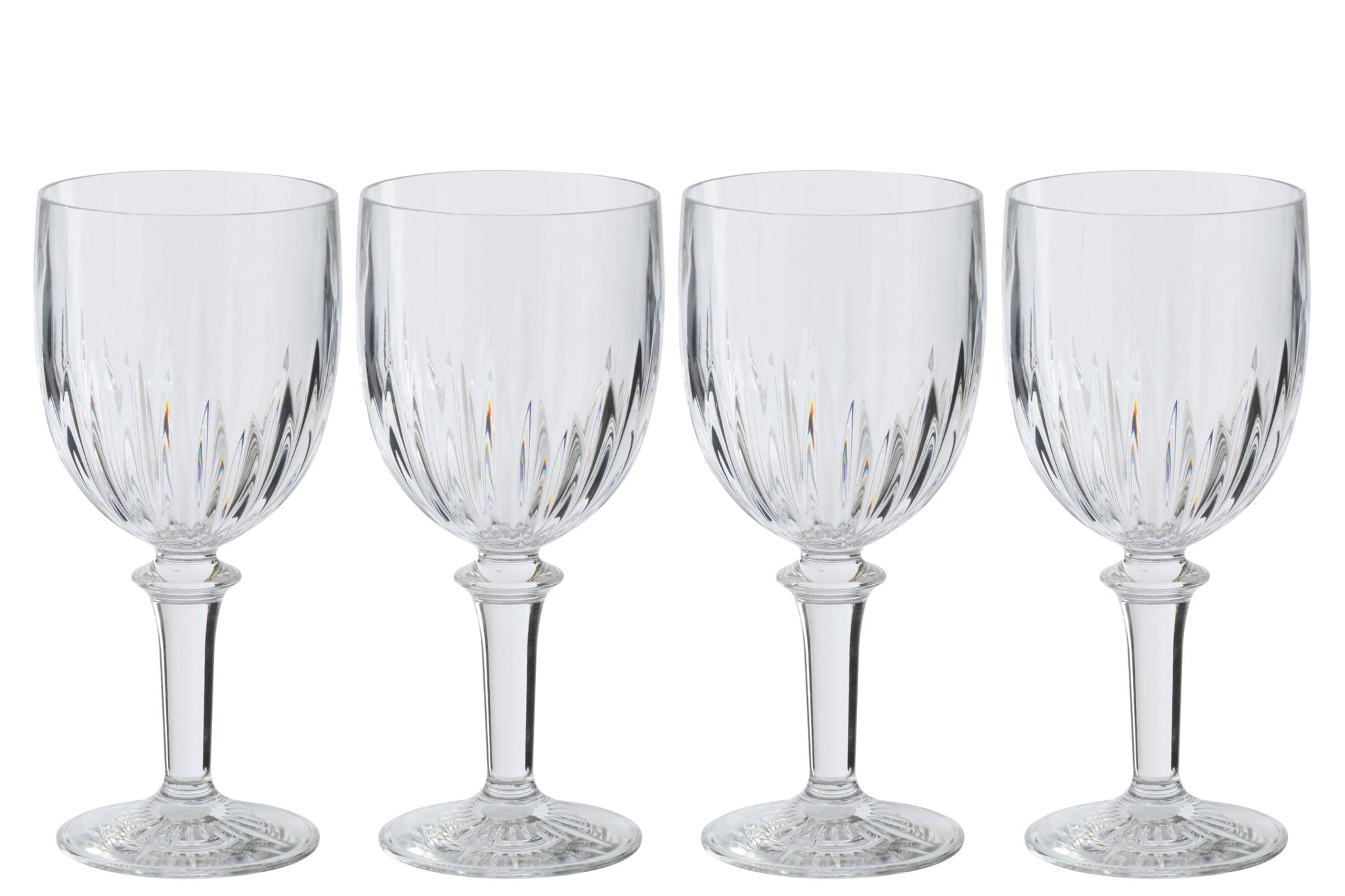J-Line Wijnglas 46,3 Cl Acryl Transparant - 4 Stuks