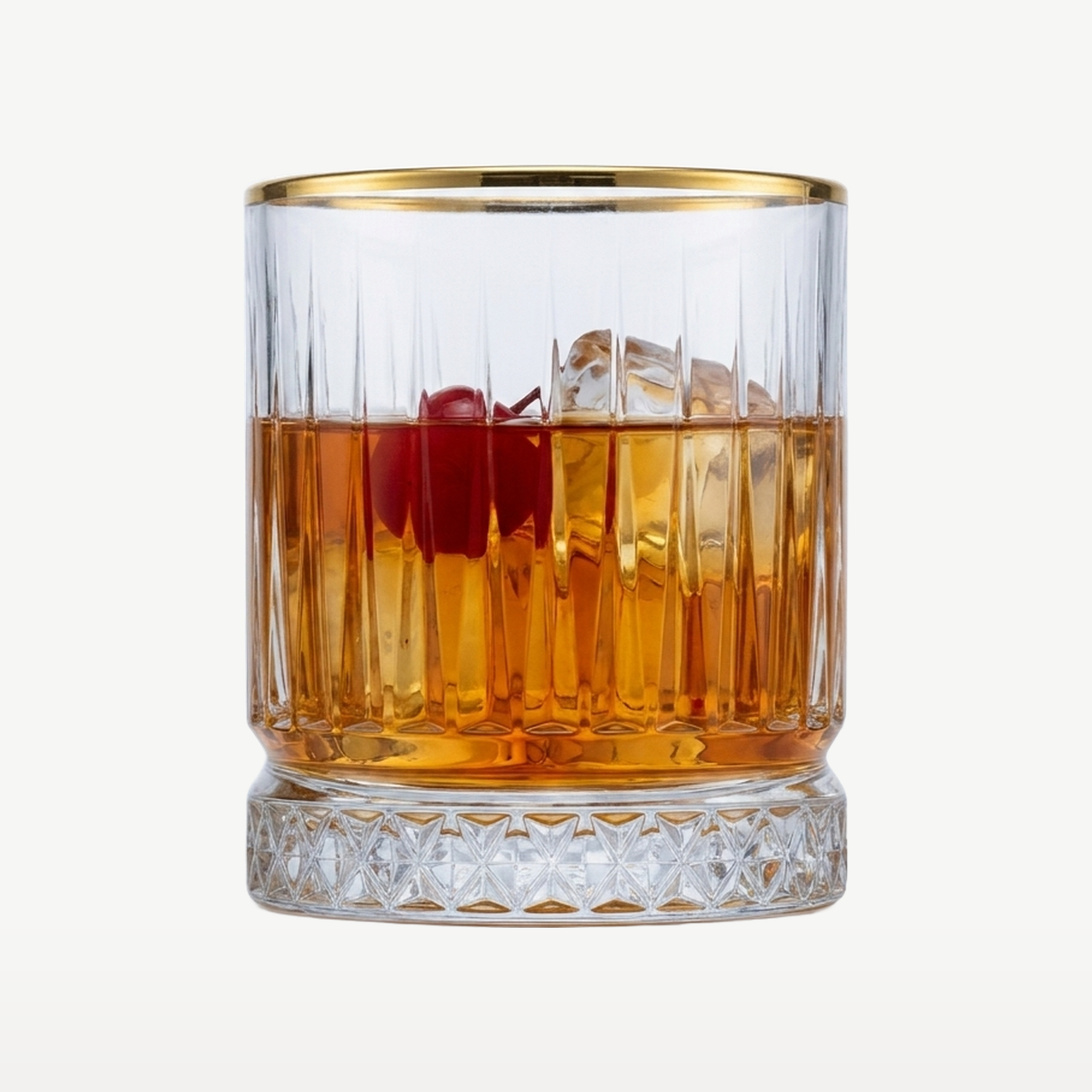 Pasabahce Elysia Tumbler 21 Cl Gouden Rand - 4 Stuks - Glazen.nl
