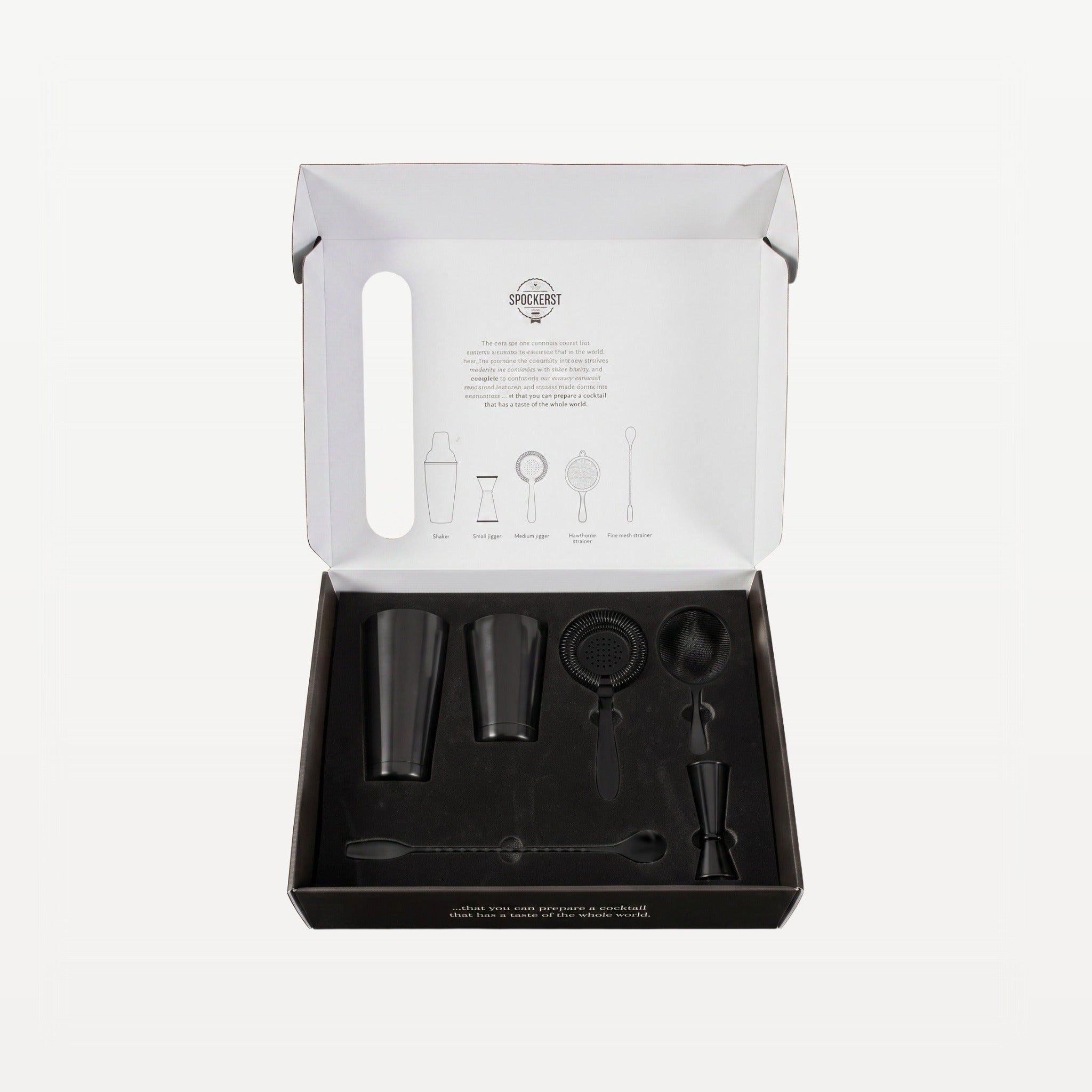 Bar Professional Speakeasy Cocktailset Zwart Geschenkset