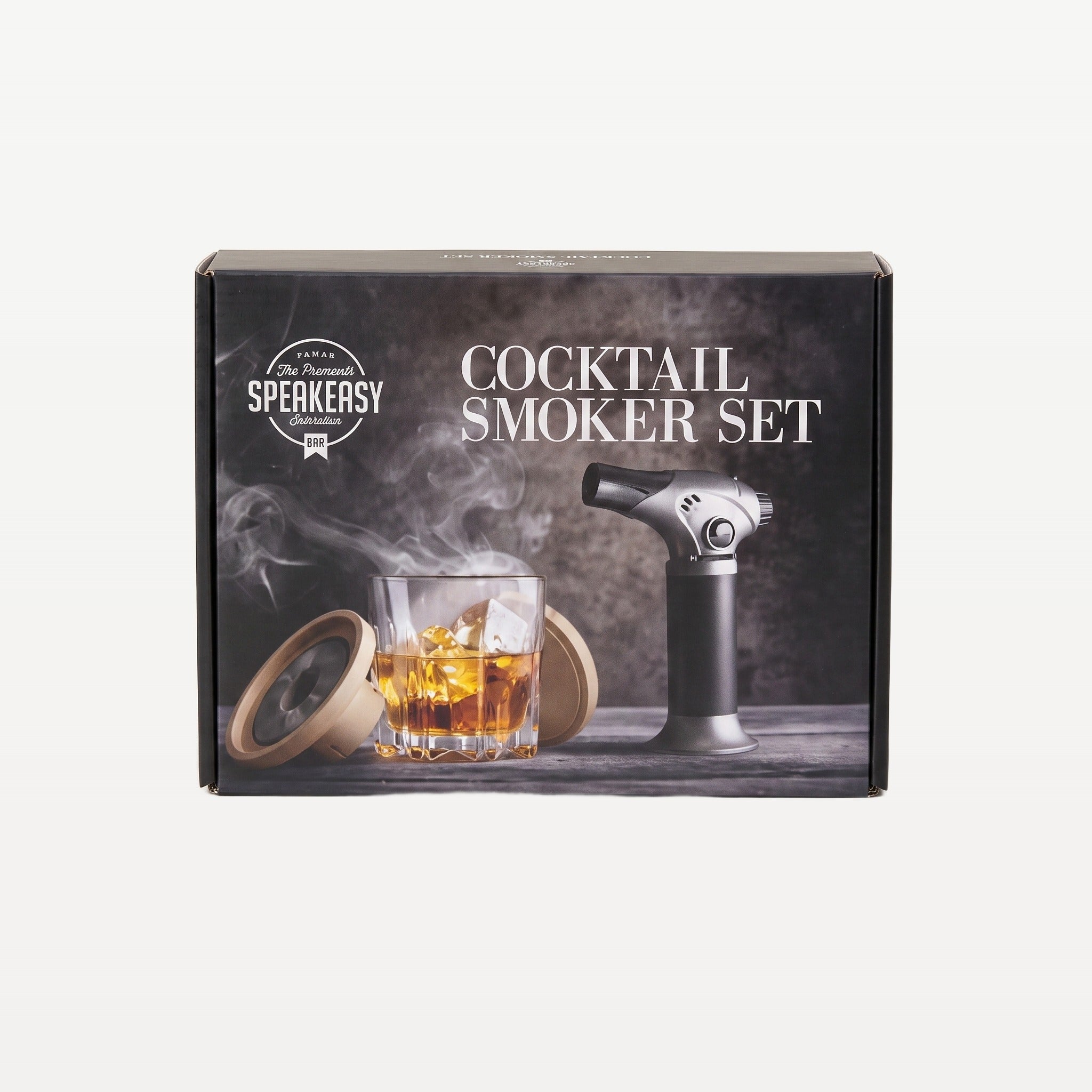 Bar Professional Speakeasy Cocktailsmoker Set Hout Met Brander
