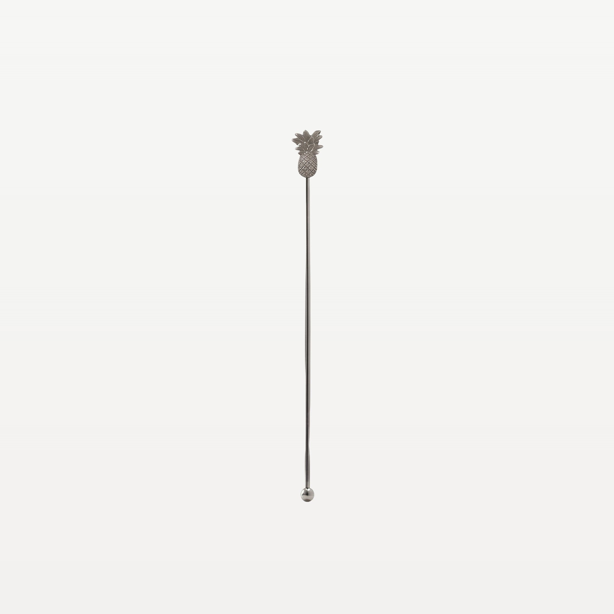 Bar Professional Speakeasy roerstaafje met ananastop in rvs, 18 cm