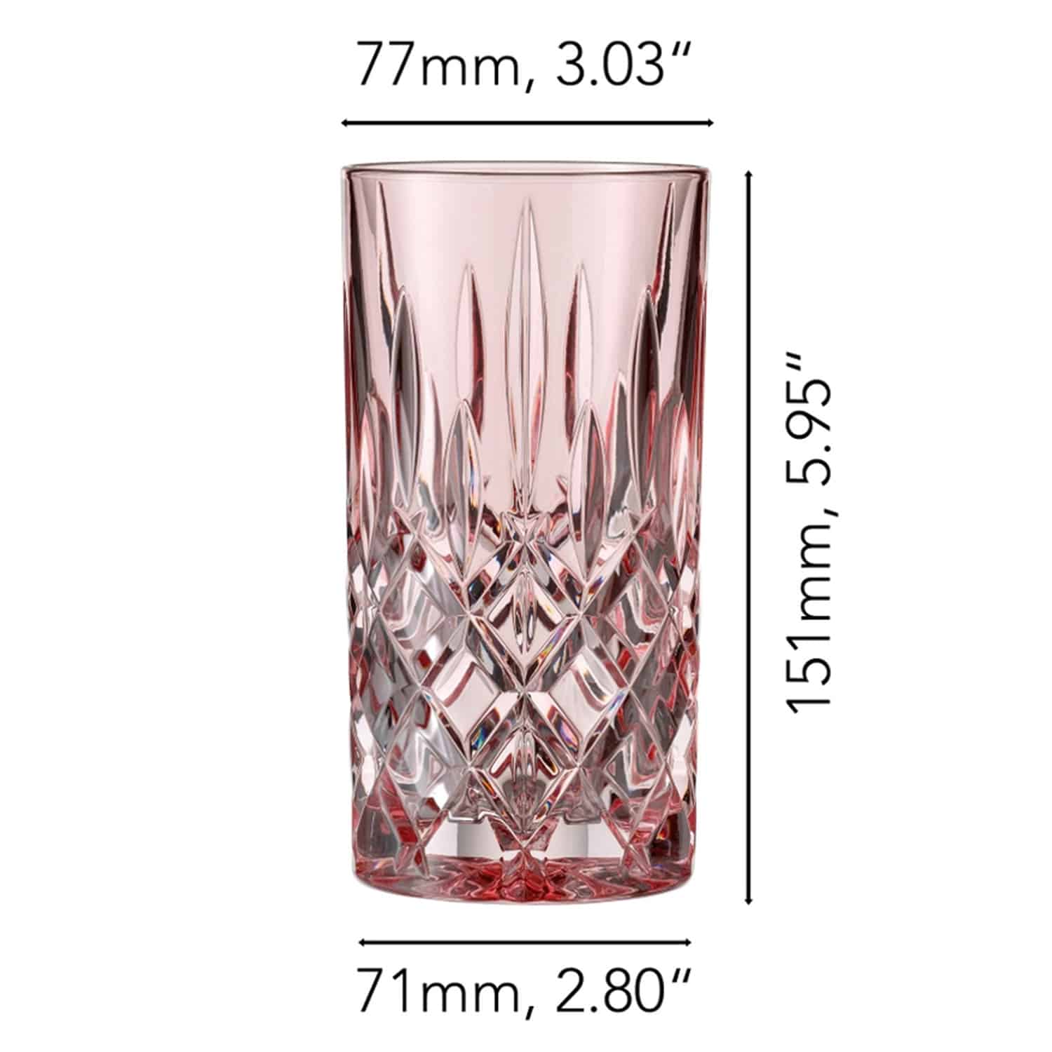 Nachtmann Noblesse Longdrinkglas 39,5 Cl Roze - 2 Stuks - Glazen.nl
