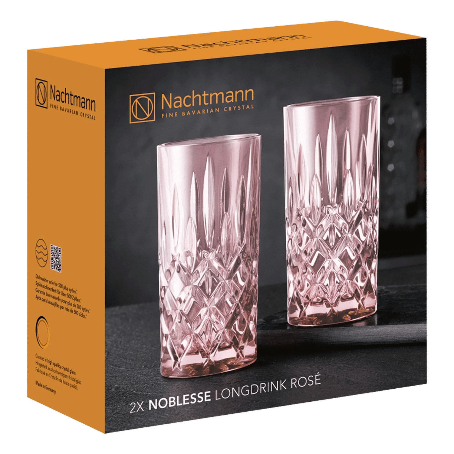 Nachtmann Noblesse Longdrinkglas 39,5 Cl Roze - 2 Stuks - Glazen.nl