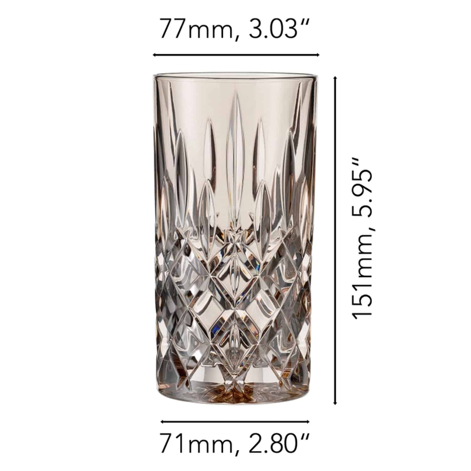 Nachtmann Noblesse Longdrinkglas 39,5 Cl Taupe - 2 Stuks - Glazen.nl