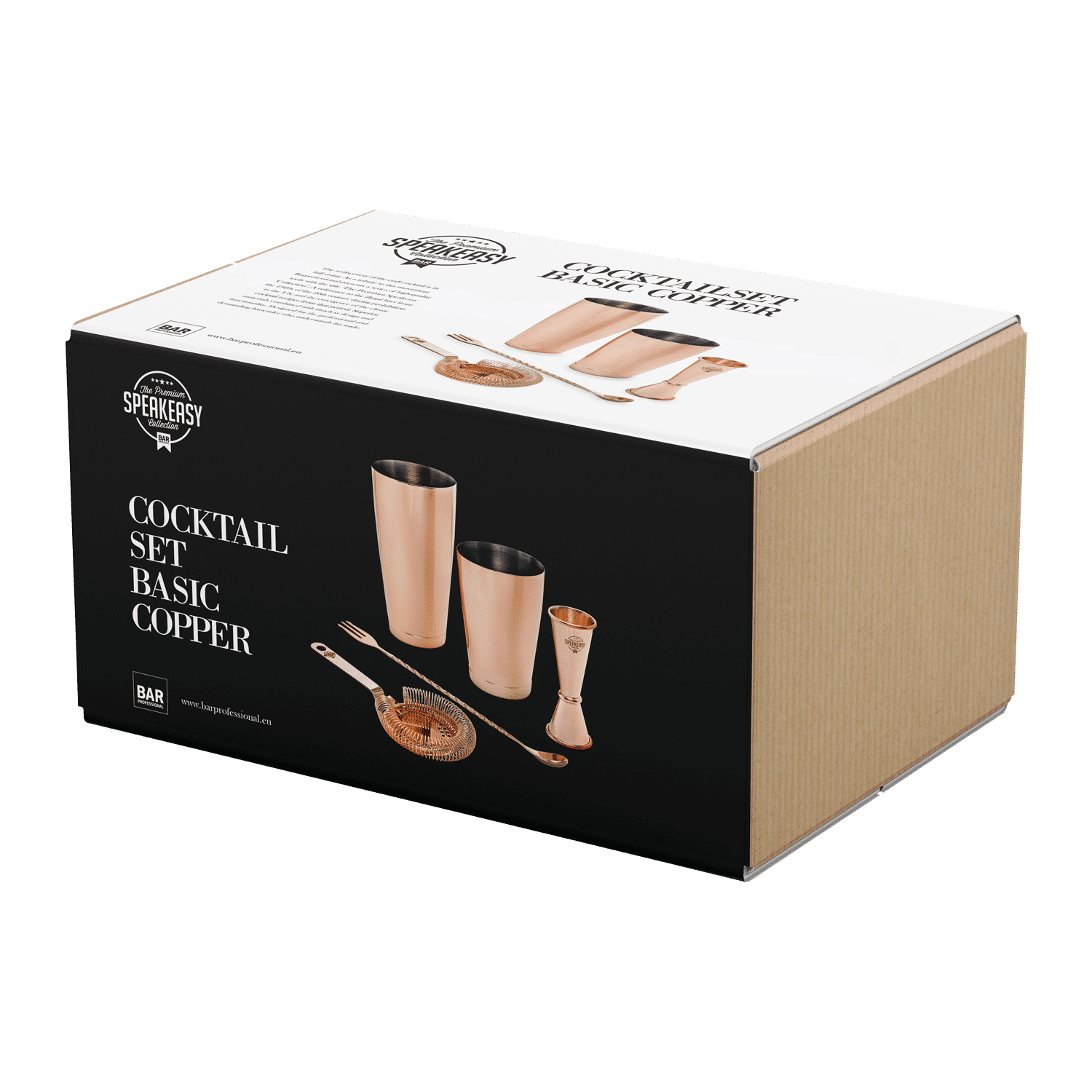 Speakeasy Cocktail Set Koper - 4 - Delig - Glazen.nl