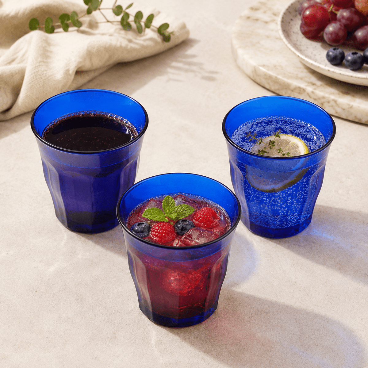 Duralex Picardie Tumbler 25 Cl Blauw - 6 Stuks - Glazen.nl