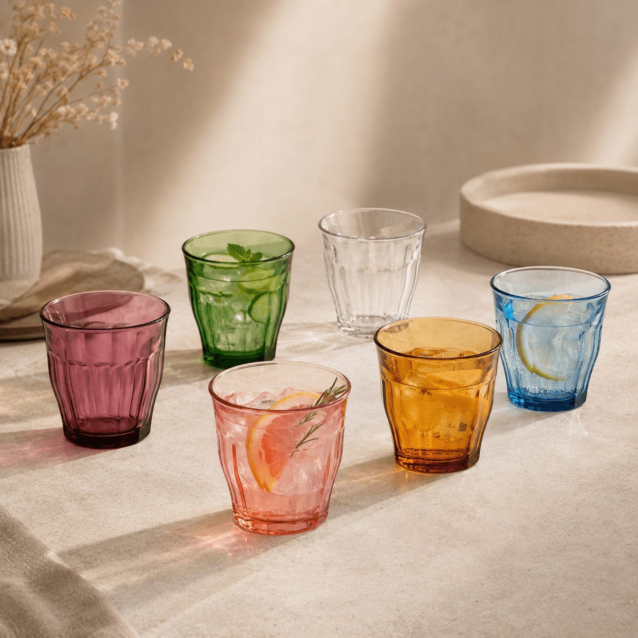 Duralex Picardie Tumbler 25 Cl Assorti - 6 Stuks - Glazen.nl