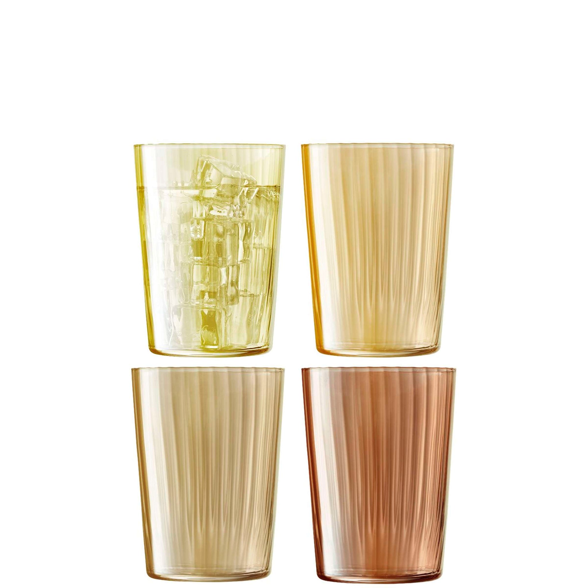 L.S.A. Gems Tumbler 56 Cl Assorti Amber - 4 Stuks