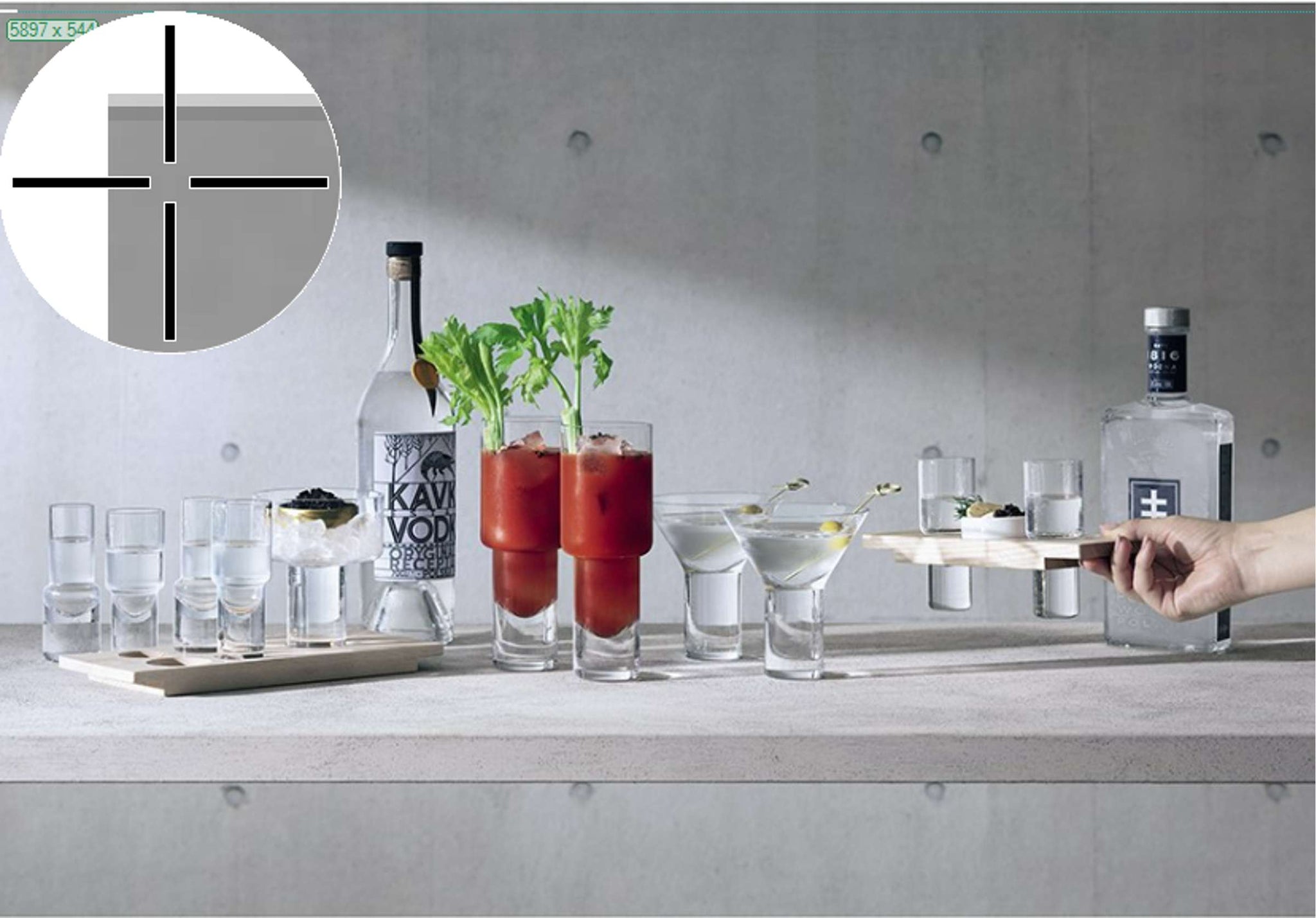 L.S.A. Vodka Borrelglas 40 Cl - 2 Stuks