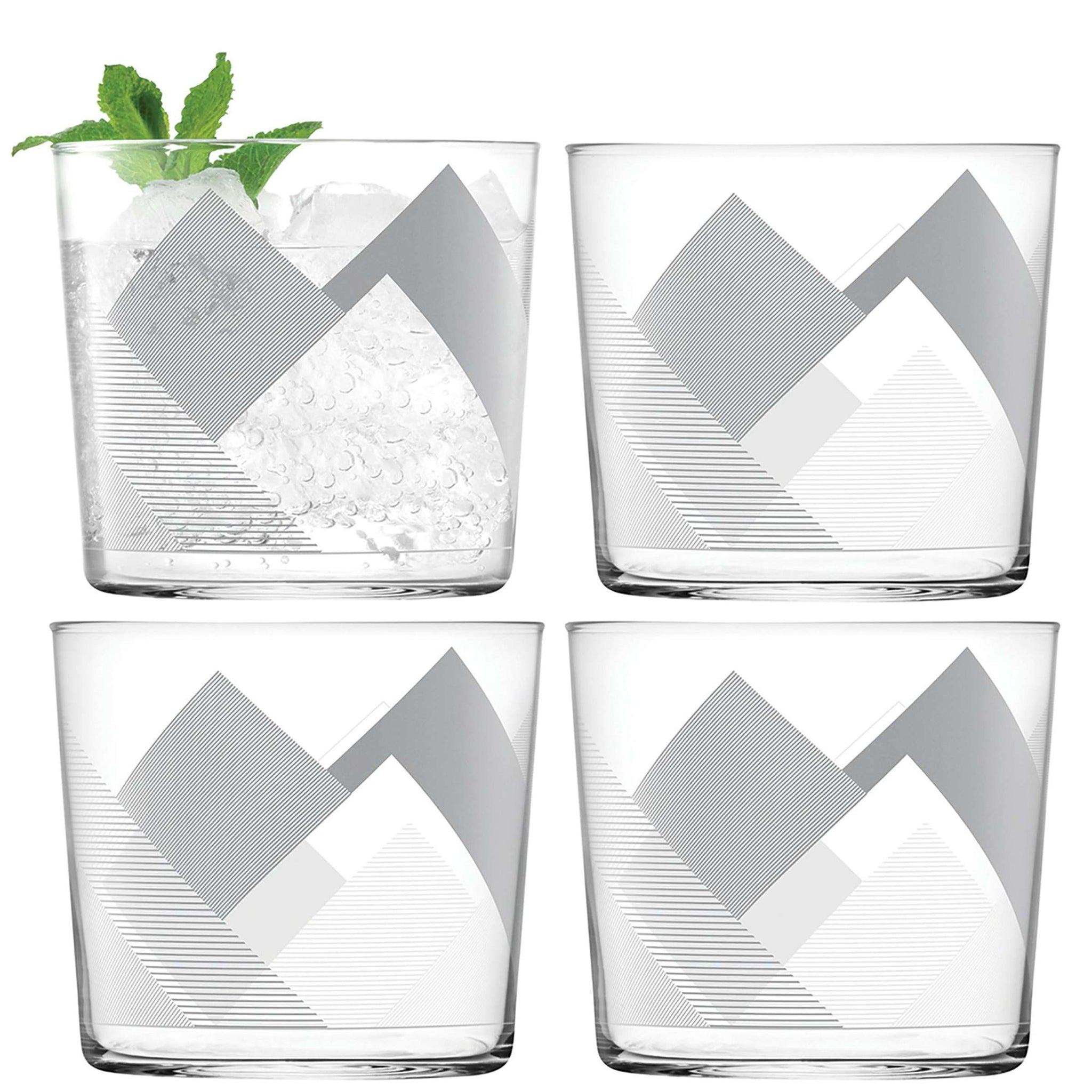 L.S.A. Peaks Tumbler 31 Cl Grijs - 4 Stuks