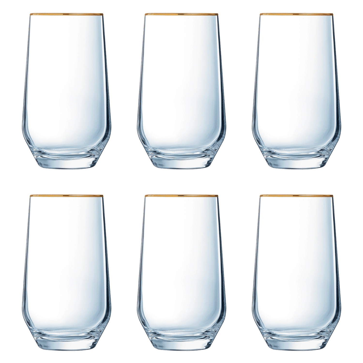 Eclat Ultime Longdrinkglas 40 Cl Gouden Rand - 4 Stuks - Glazen.nl