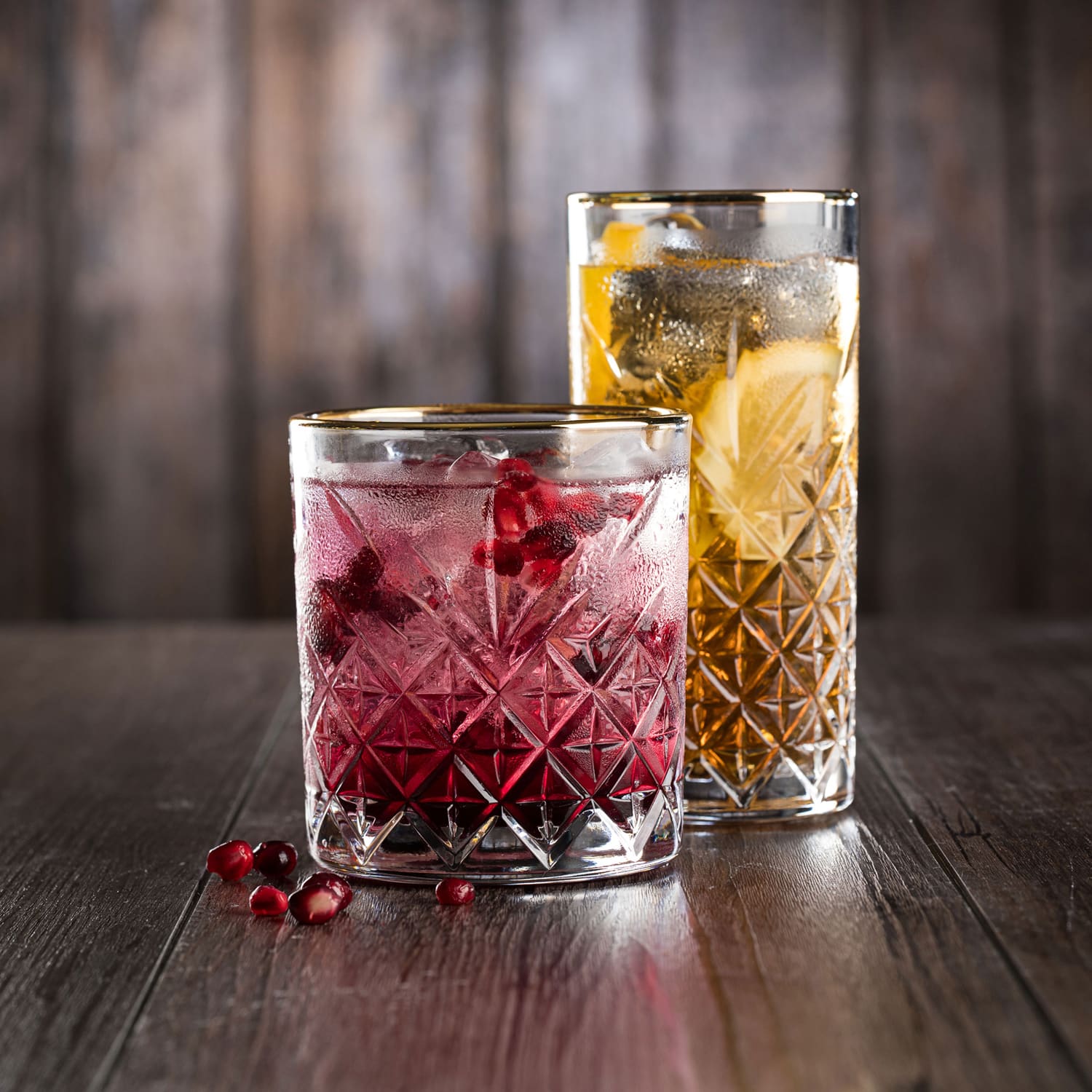 Pasabahce Timeless Longdrinkglas 45 Cl Gouden Rand - 4 Stuks - Glazen.nl