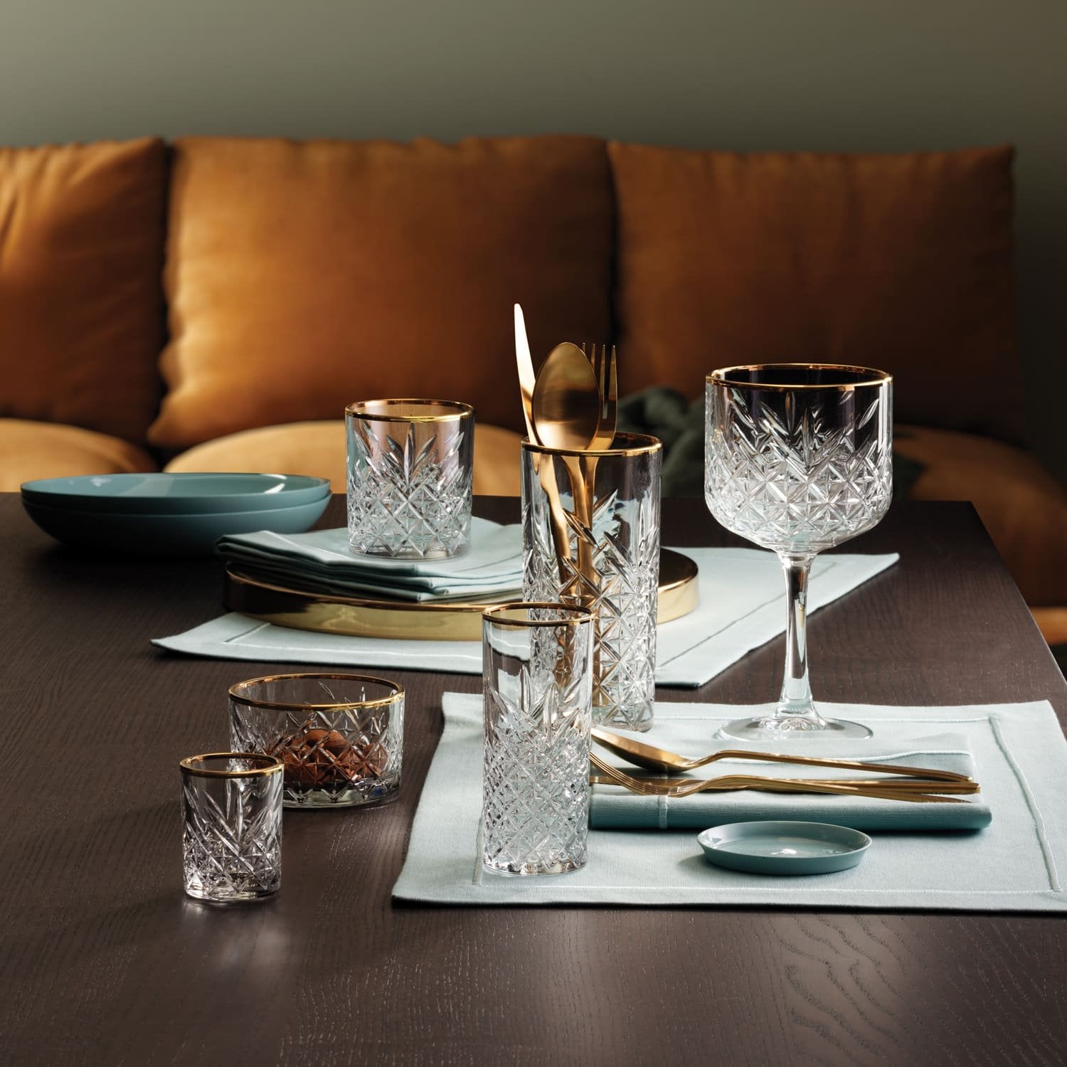 Pasabahce Timeless Borrelglas 6,2 Cl Gouden Rand - 4 Stuks - Glazen.nl