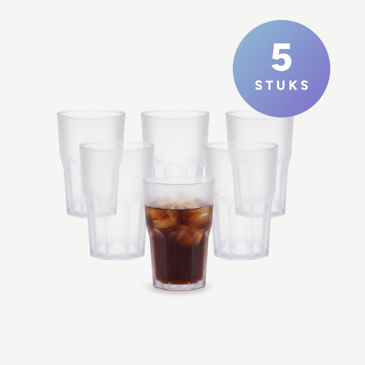 Bar Professional Granity Tumbler Kunststof 40 Cl - 5 Stuks set van 5
