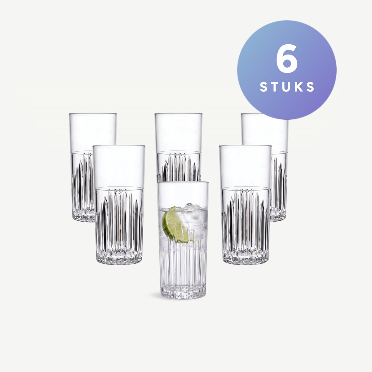 Bar Professional Milano Hi-Ball Longdrinkglas Kunststof 42 Cl - 24 Stuks set van 6