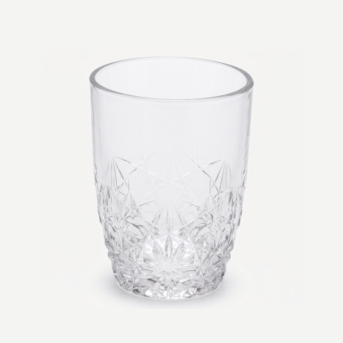 Bormioli Rocco Dedalo glas met geometrisch reliëf, leeg