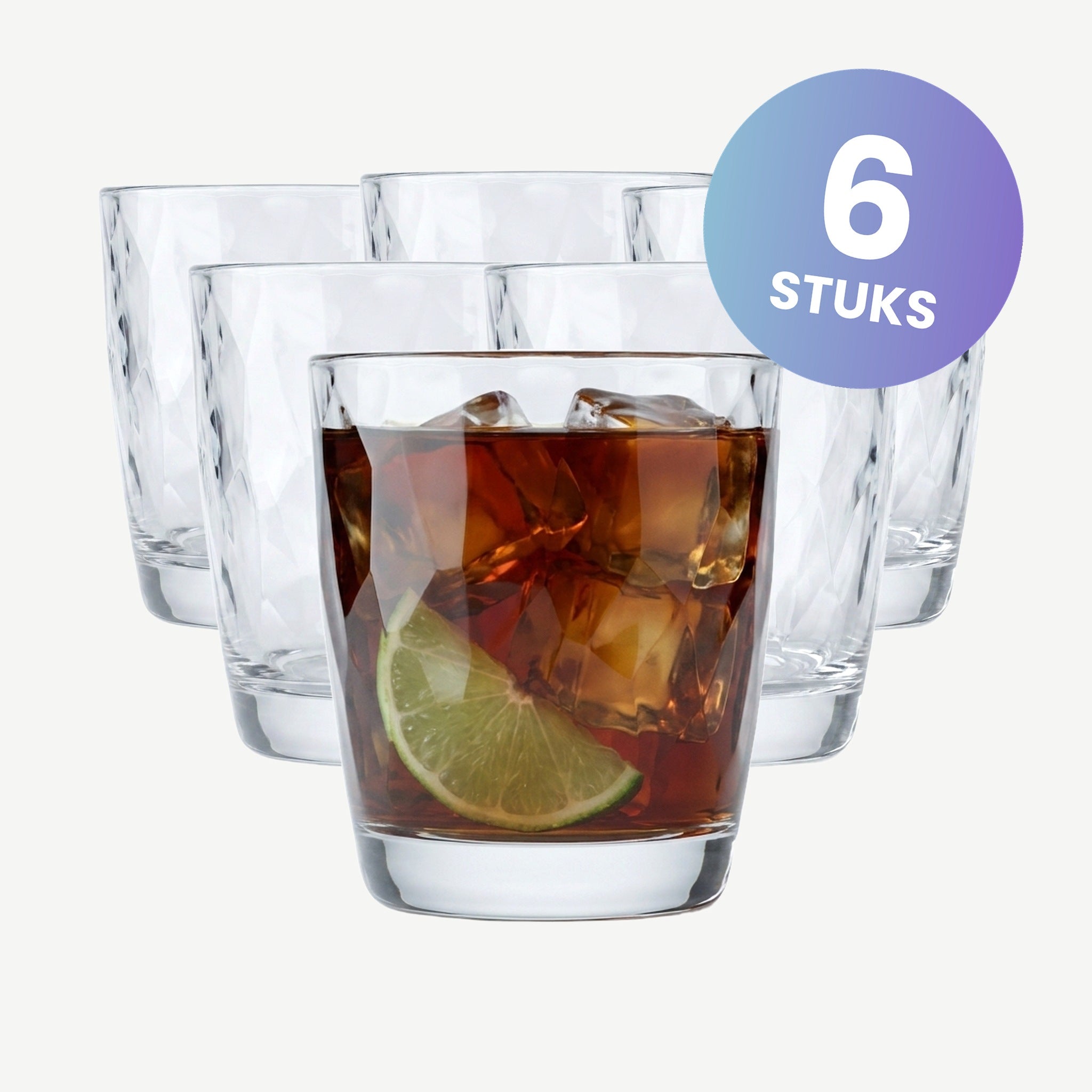 Bormioli Rocco Diamond Tumbler 30 Cl - set van 6 glazen