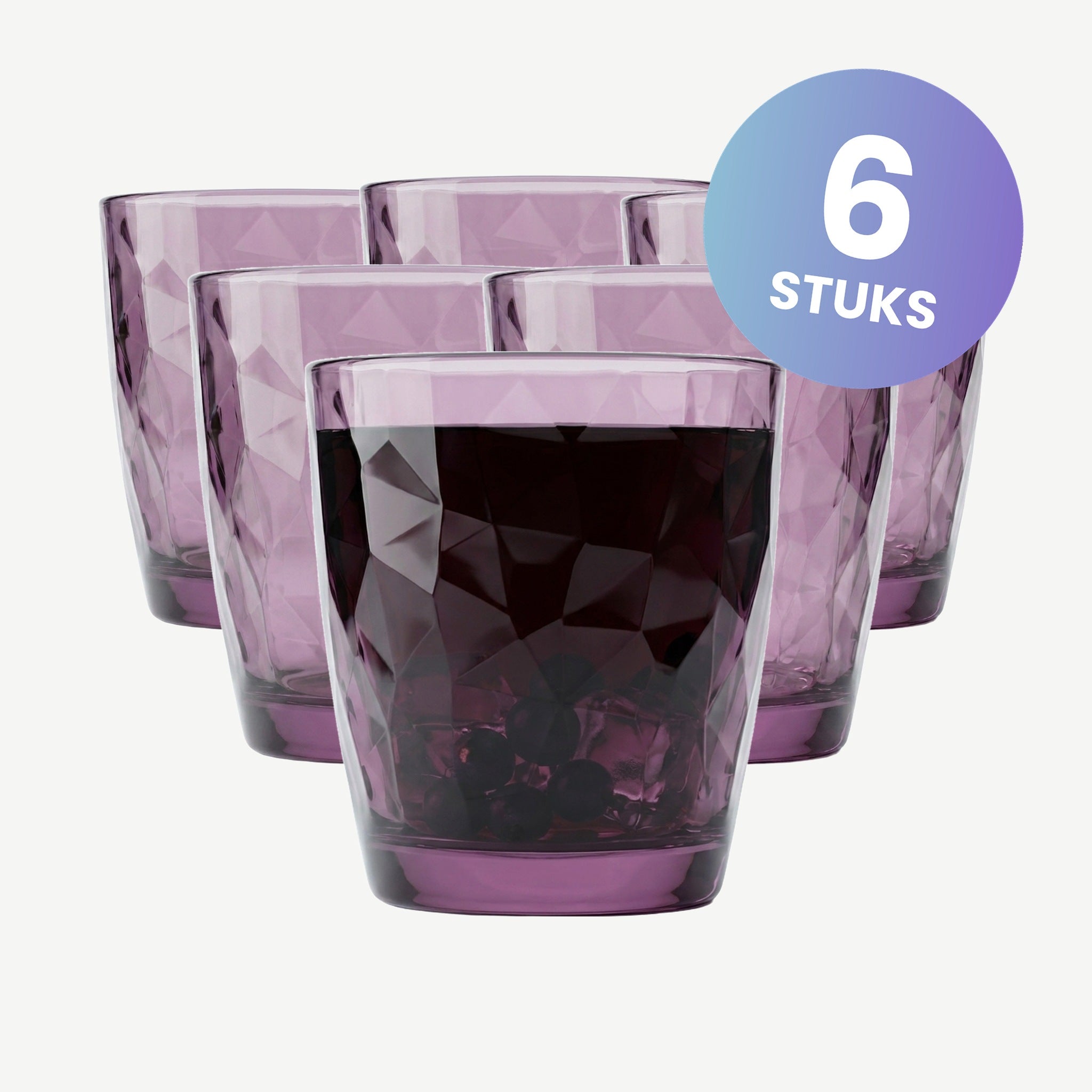 Bormioli Rocco Diamond Tumbler 30 Cl Paars - set van 6 glazen