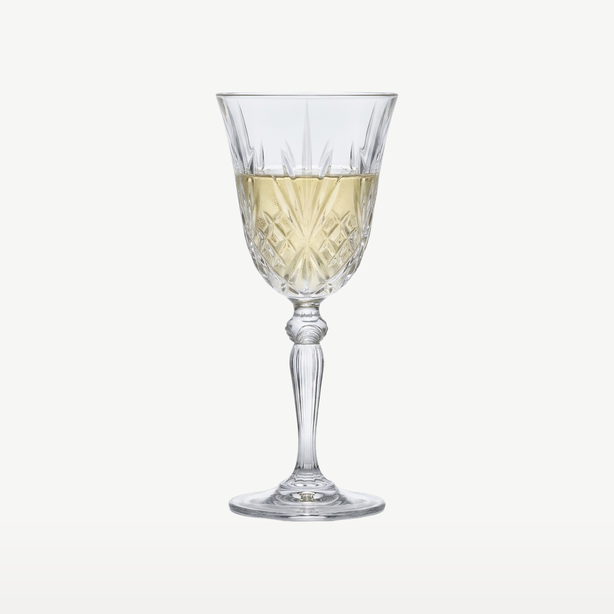 RCR Melodia Wijnglas gevuld met witte wijn