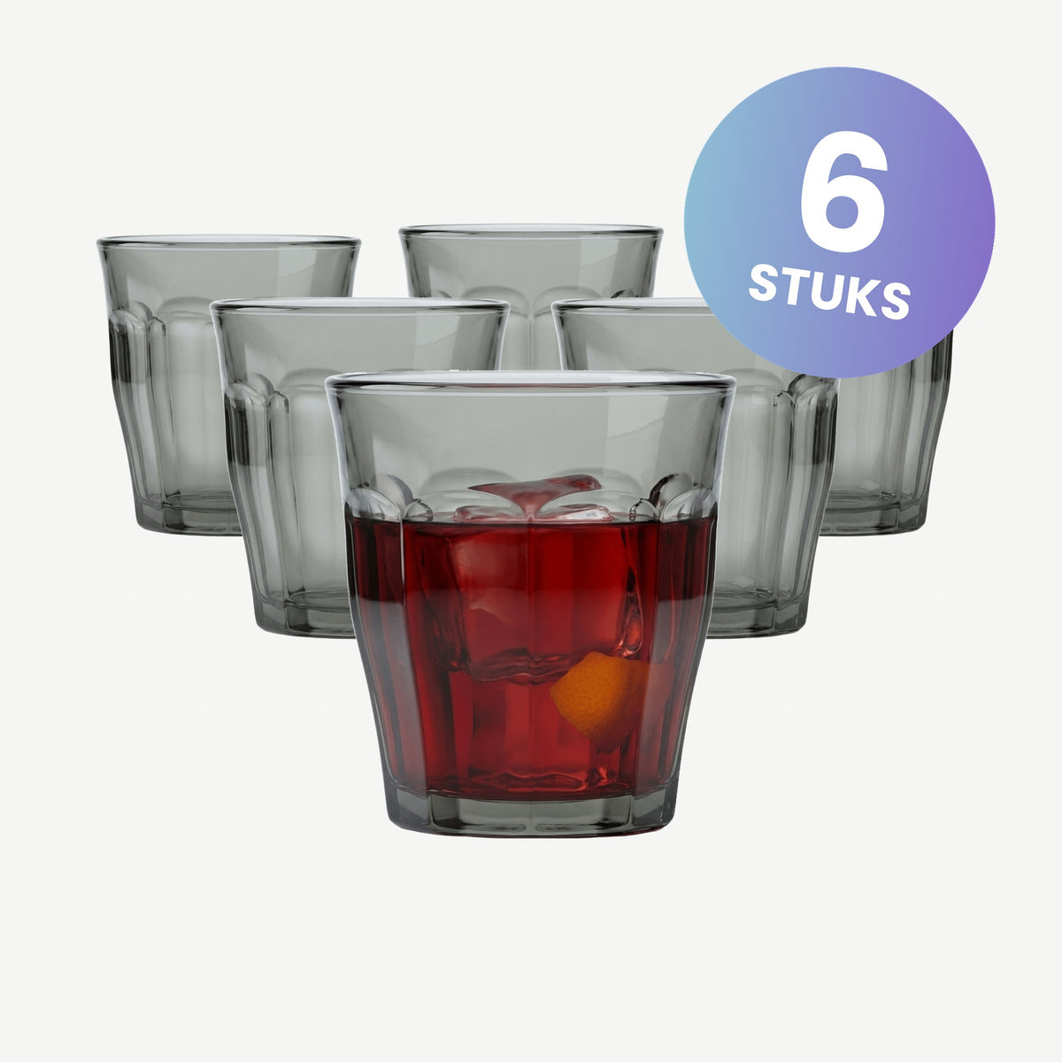 Duralex Picardie Tumbler 25 Cl Grijs - set van 6 glazen