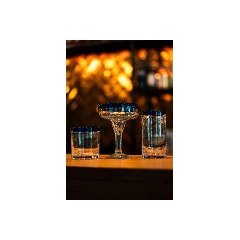 Bar Professional Highball Longdrinkglas Blauwe Rand 45 Cl - Glazen.nl
