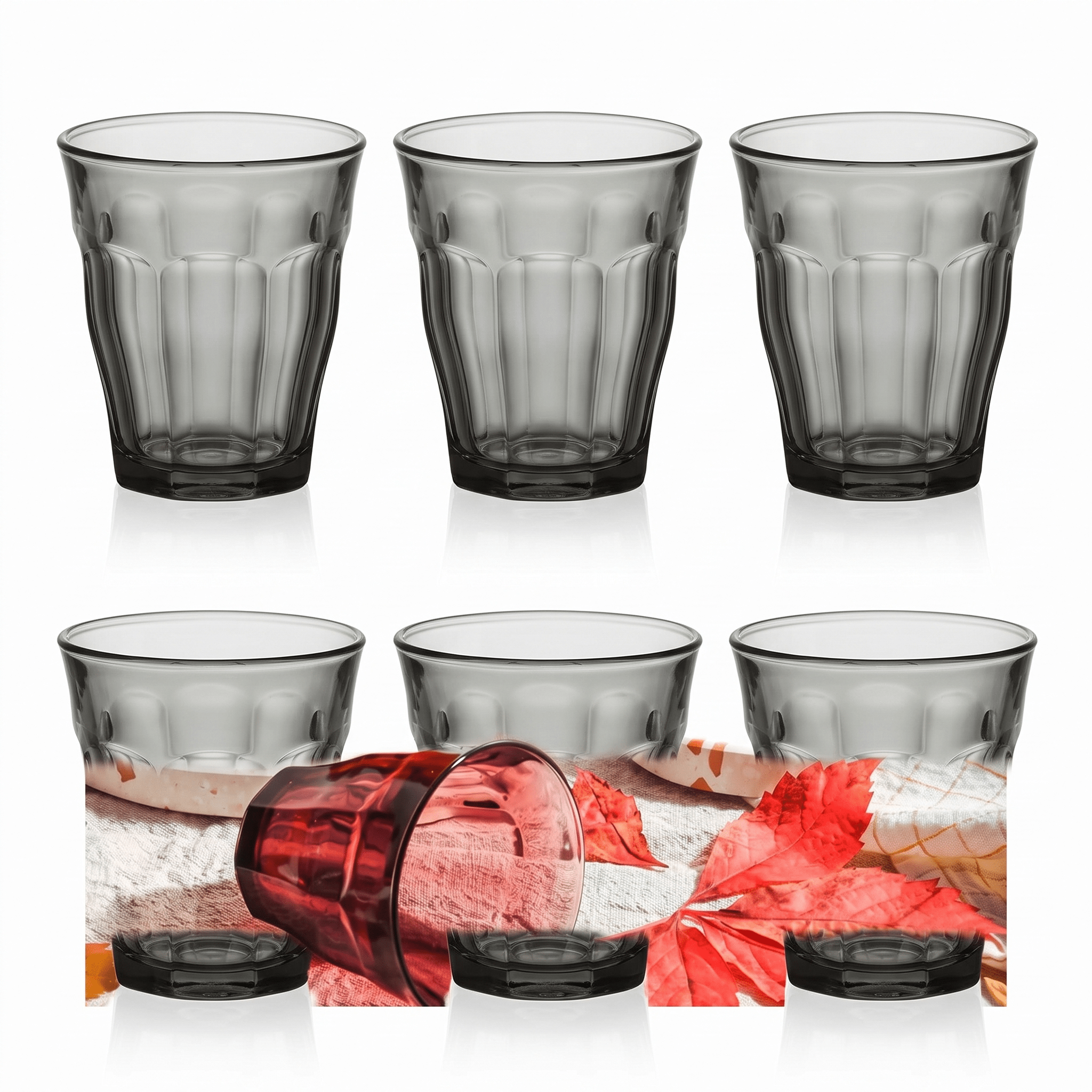 Duralex Picardie Tumbler 25 Cl Grijs - 6 Stuks - Glazen.nl