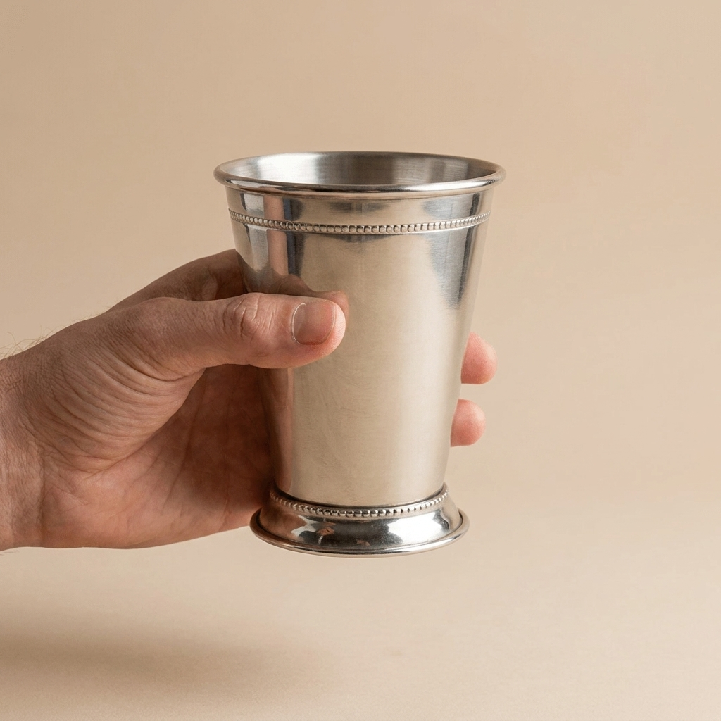 Speakeasy Julep cocktailbeker 40 cl in hand voor formaatindicatie