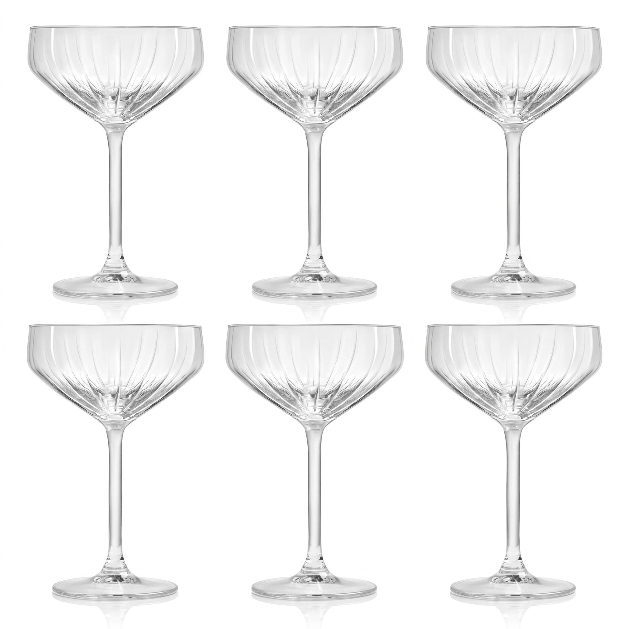 Royal Leerdam Carré Optics Champagnecoupe 28,5 Cl - 6 Stuks - Glazen.nl
