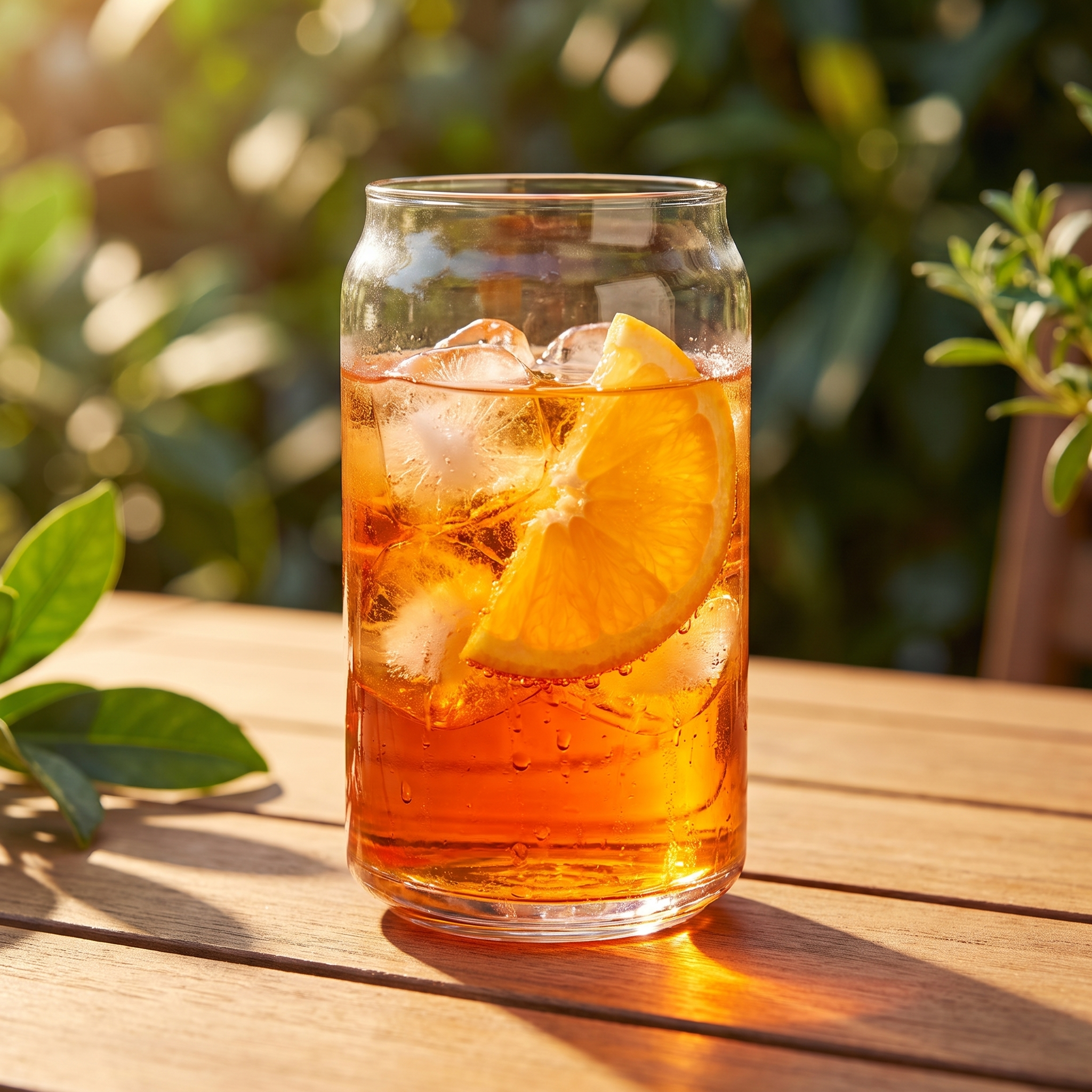 Arcoroc Plain Can cocktailglas 48 cl met spritz op een terrastafel