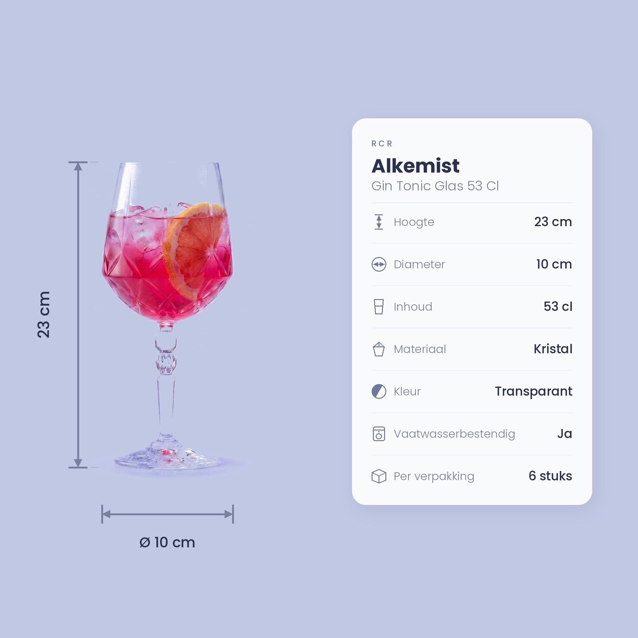 RCR Alkemist Gin Tonic Glas 53 Cl - 6 Stuks - Glazen.nl