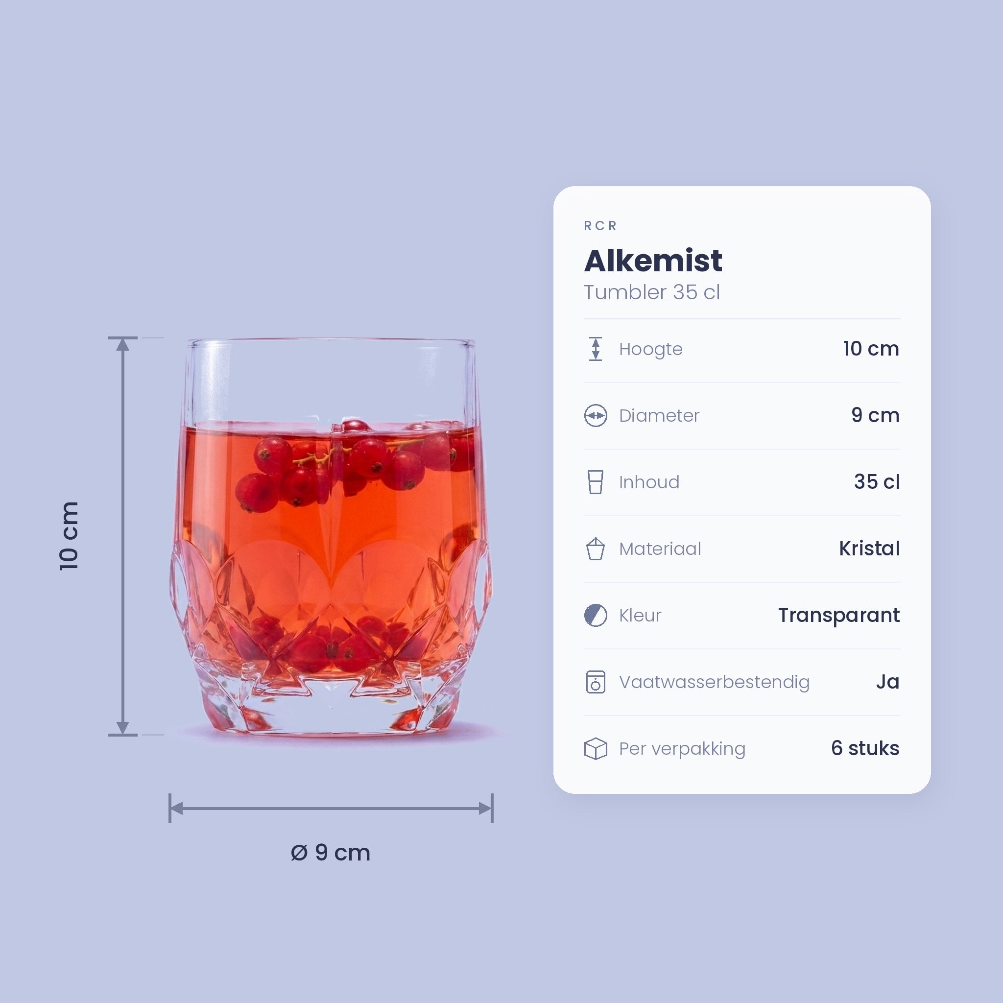 RCR Alkemist Tumbler 35 Cl - 6 Stuks - Glazen.nl