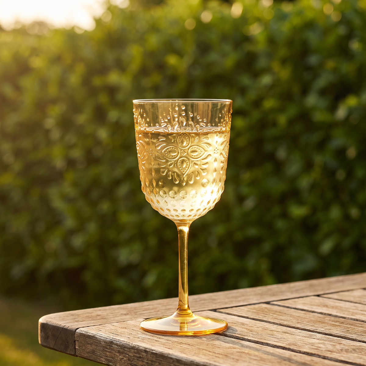 J-Line Wijnglas 41,4 Cl Kunststof Geel - 6 Stuks, sfeerbeeld