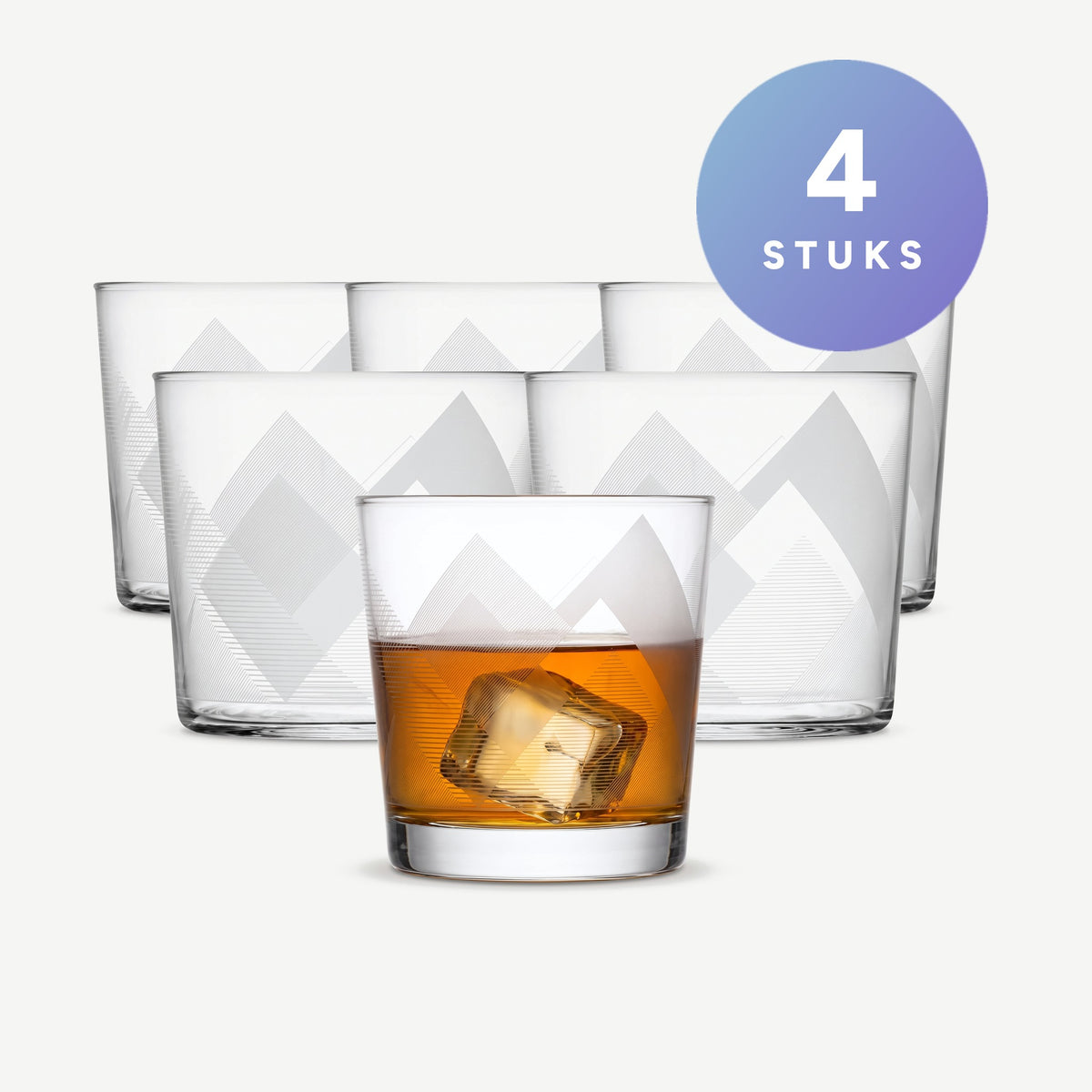L.S.A. Peaks Tumbler 31 Cl Wit - 4 Stuks set van 4