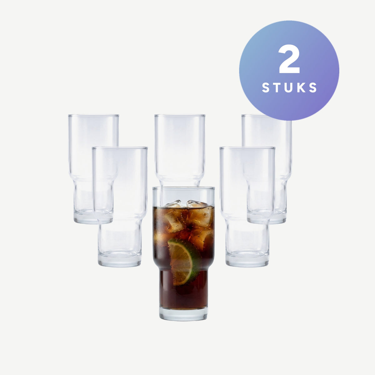 L.S.A. Utility Longdrinkglas 39 Cl, set van 2 stuks