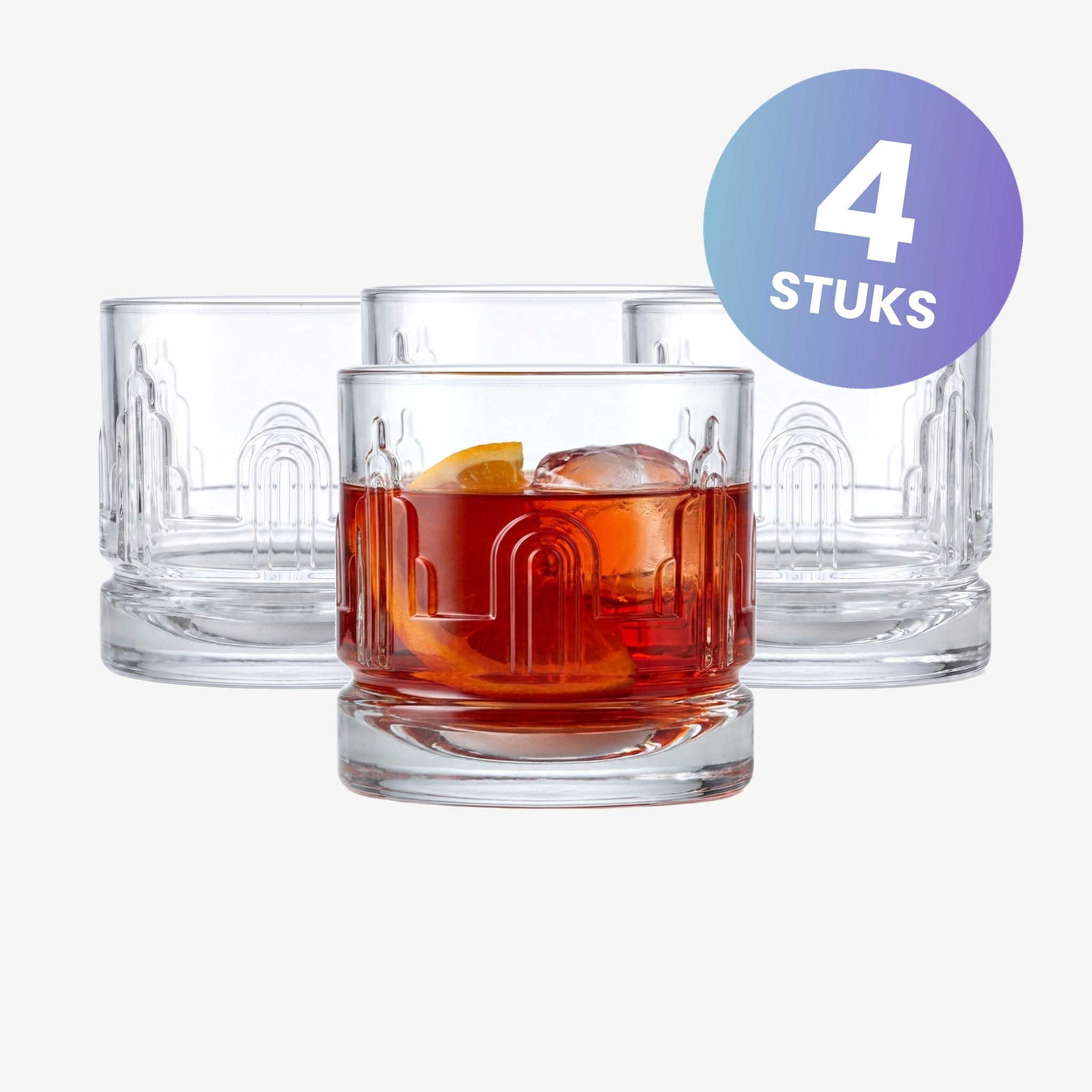 La Rochère Dandy Whiskey Glas 30 cl Asorti - set van 4 glazen