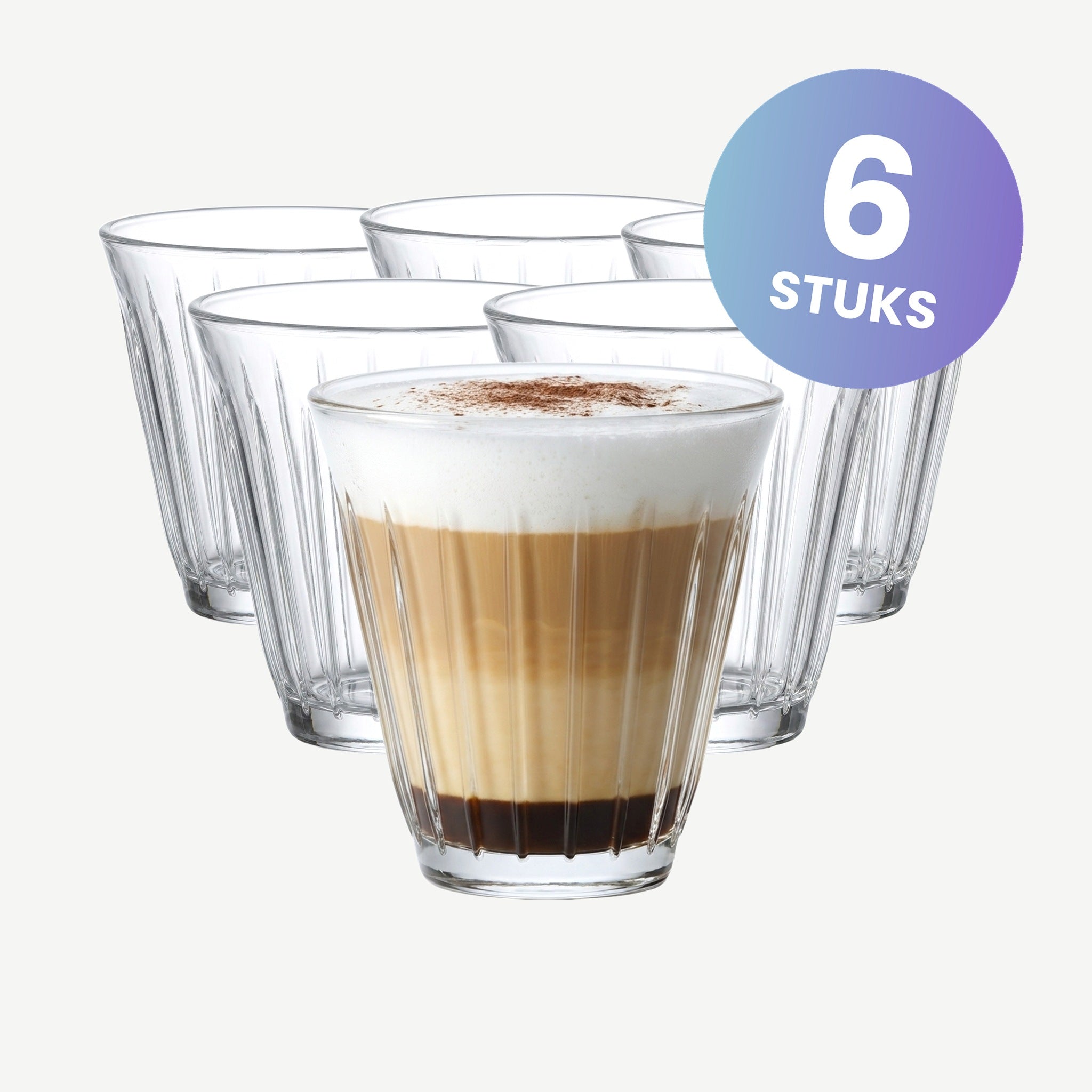 La Rochère Zinc Koffie Glas 20 Cl - set van 6 glazen