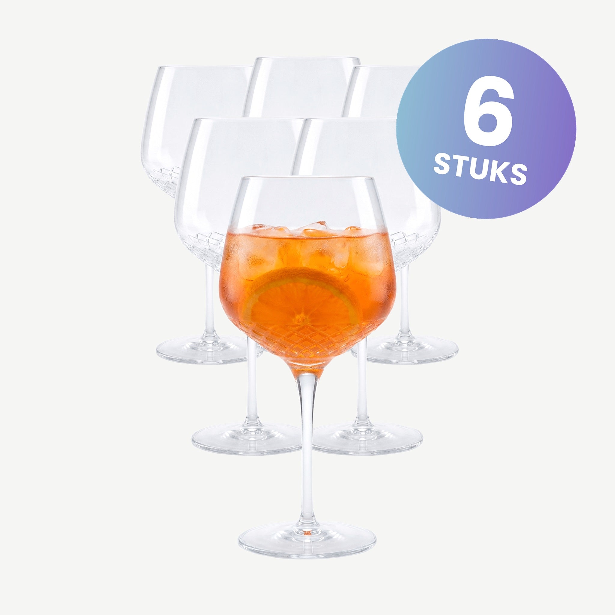Luigi Bormioli Roma 1960 Ginglas Old Tom 80 Cl Oranje Pack - set van 6 glazen