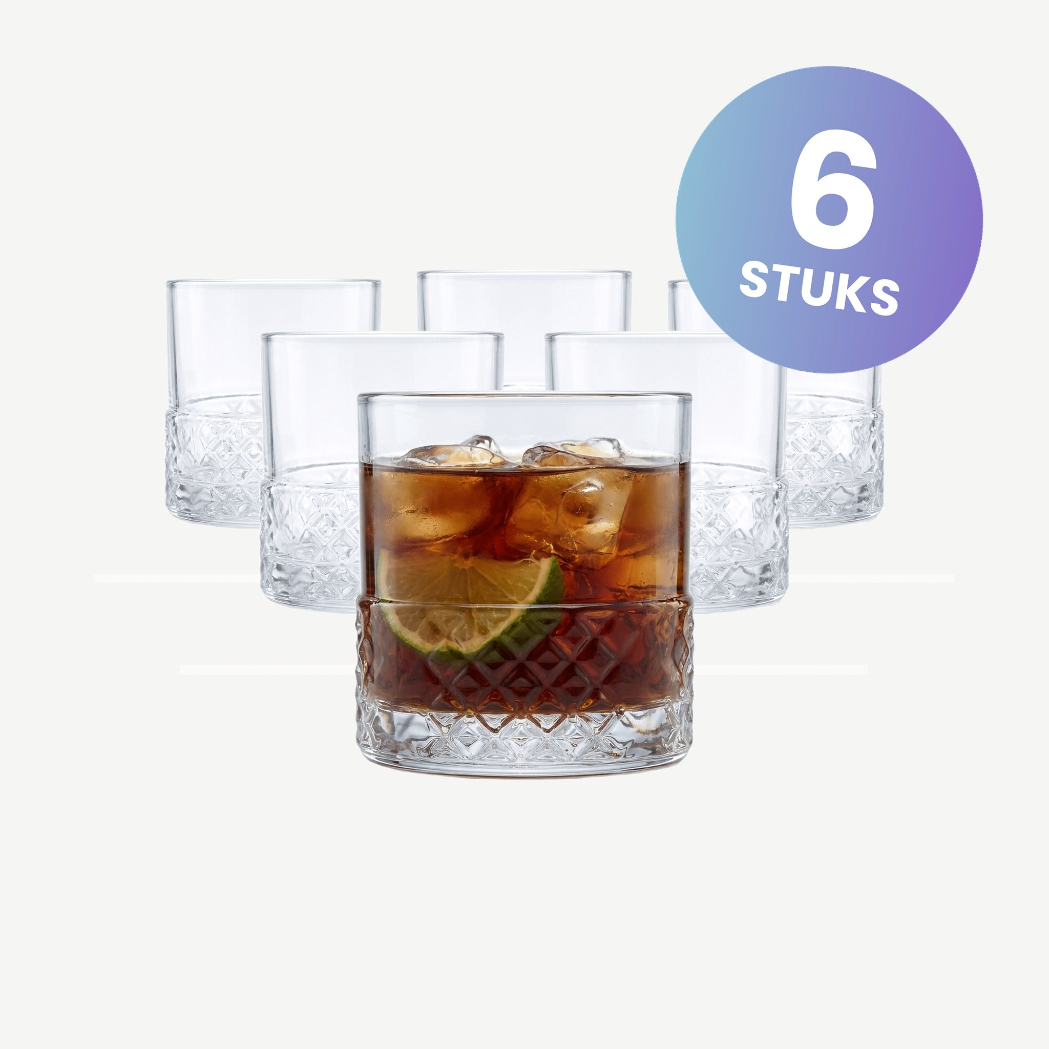 Luigi Bormioli Roma 1960 Tumbler D.O.F. 38 Cl - set van 6 glazen